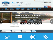 Tablet Screenshot of mattfordsales.com